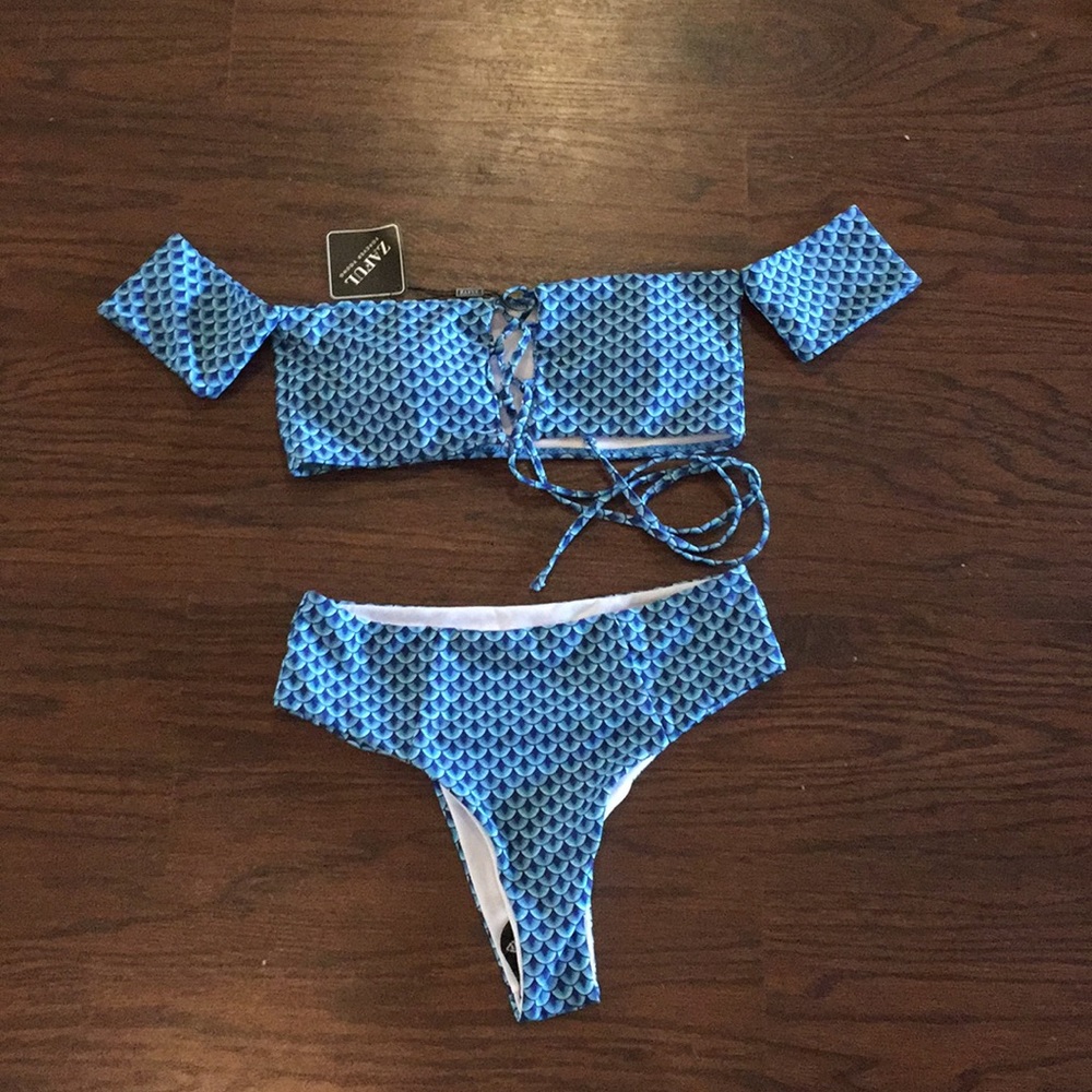 Zaful High Waisted Bikini with Sleeves